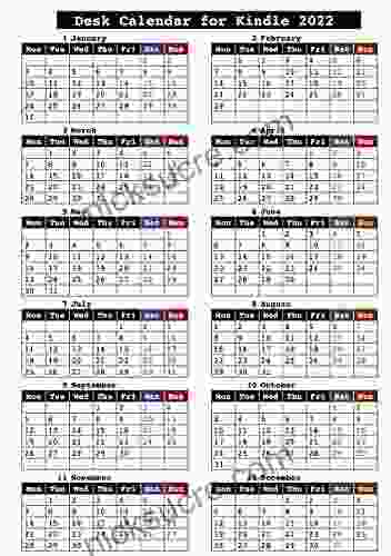 Desk Calendar For (2024) Start On Mondays