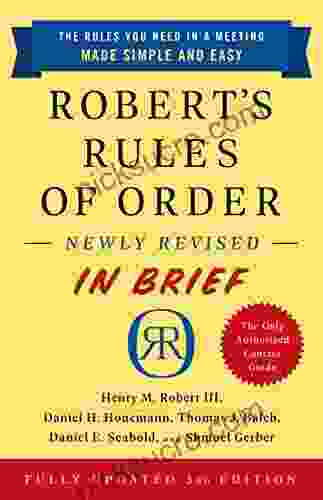 Robert S Rules Of Order Newly Revised In Brief 3rd Edition