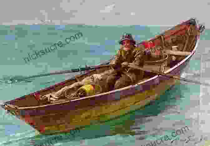 A Doryman Rowing His Boat Through The Ocean The Doryman S Reflection: A Fisherman S Life