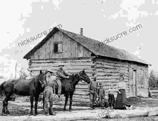 A Group Of Early Settlers Pose For A Photo In Front Of Their Log Cabin. Once Upon A Time In Saskatchewan: Memories Of A Very Canadian Family