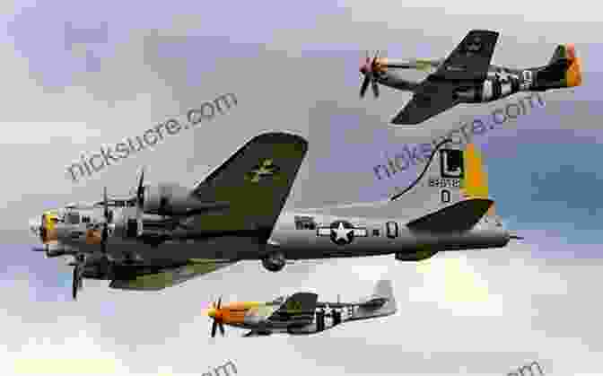 A North American P 51D Mustang Escorting A Formation Of B 17 Bombers By The Skin Of My Teeth: Flying RAF Spitfires And Mustangs In World War II And USAF Sabre Jets In The Korean War
