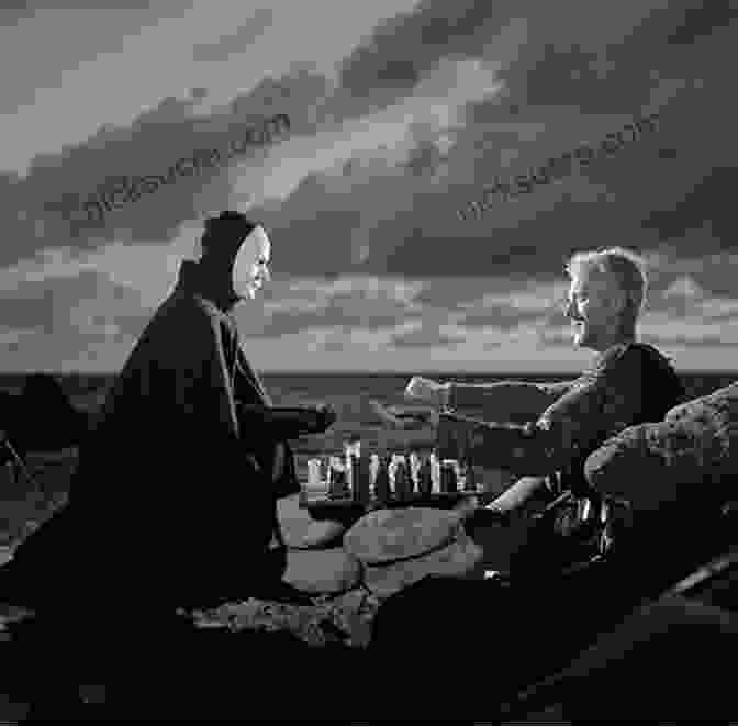 A Still From The Film The Seventh Seal, Showing Max Von Sydow Playing Chess With Death. Hollywood And Europe Greatest And Rarest Black And White Films Stills 2 3rd Edition (The Golden Age Of Hollywood )
